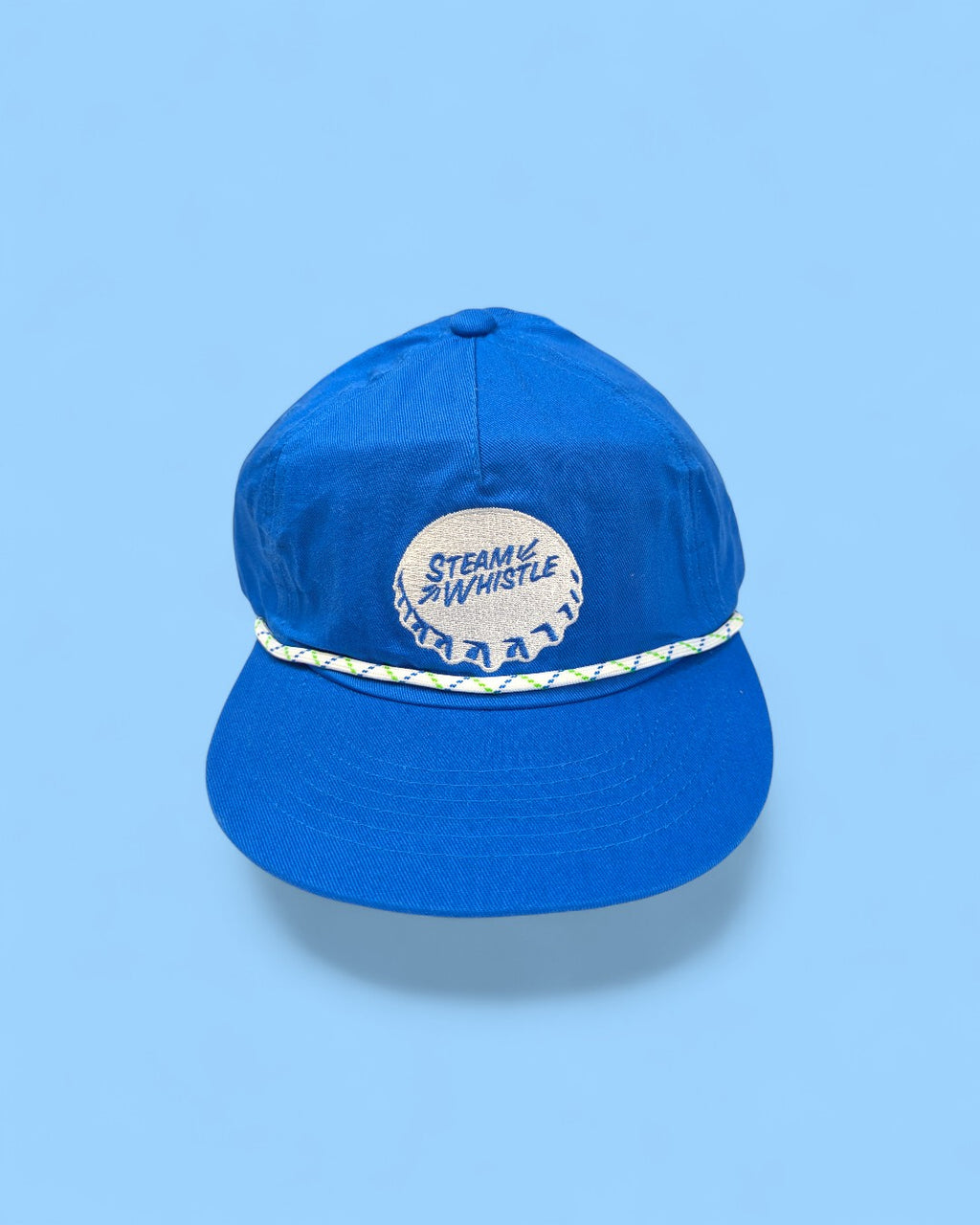 KABURU vintage『steam whistle』白ベースにグリーン柄のロープキャップ