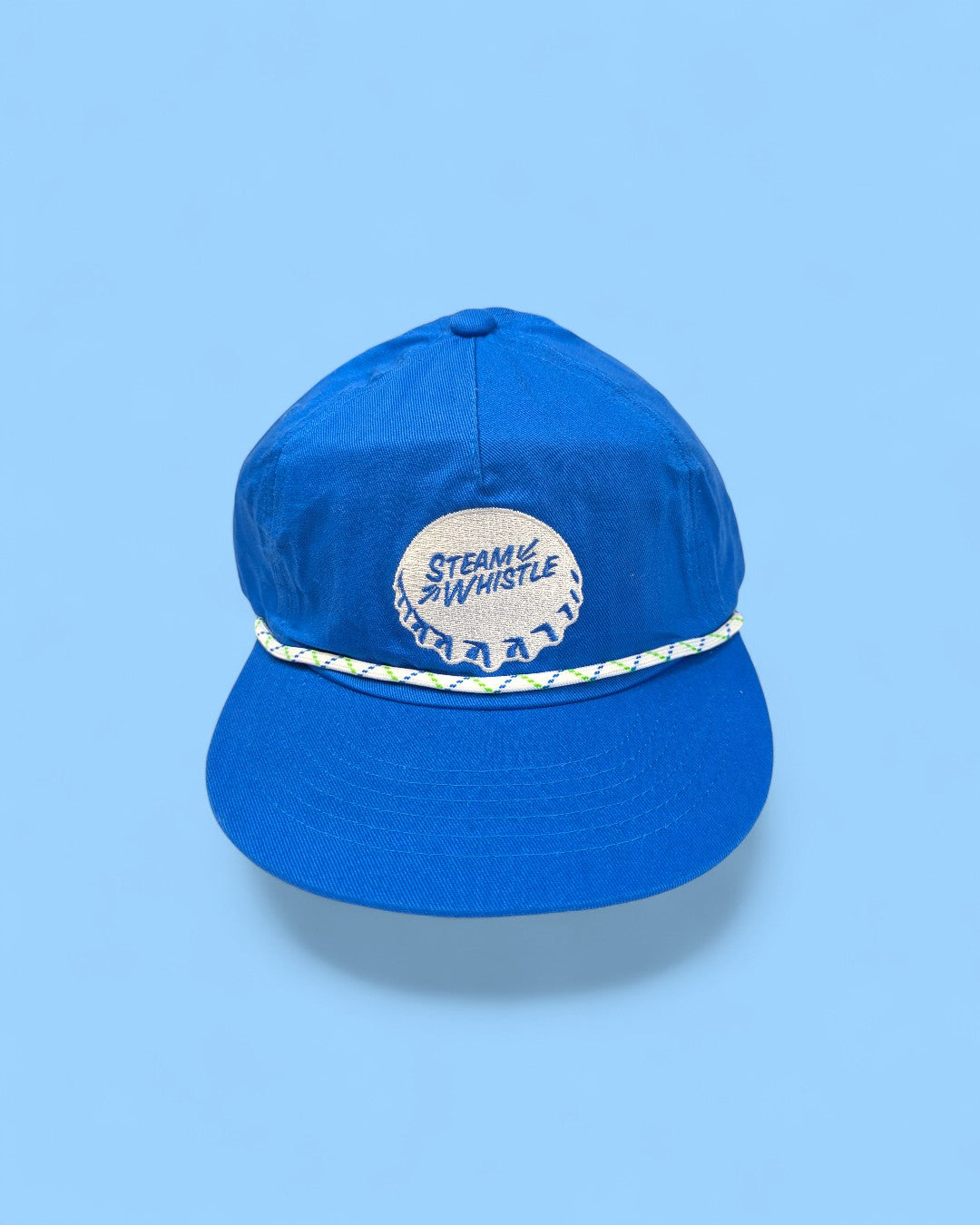 KABURU vintage『steam whistle』白ベースにグリーン柄のロープキャップ